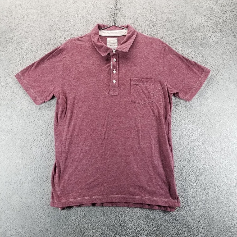 Billy Reid Polo Shirt Mens XL Red Pensacola Striped Short Sleeve Preppy